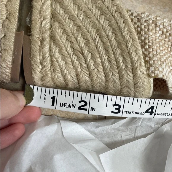 New Christian Louboutin Brigitte Cream Espadrille 5 Wedges 35 - Picture 13 of 17